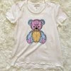 Paper Flower Colorful Bear Distressed Tee Tween