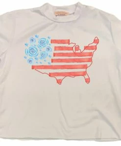 Girls Tween Style Pretty USA Jersey Tee