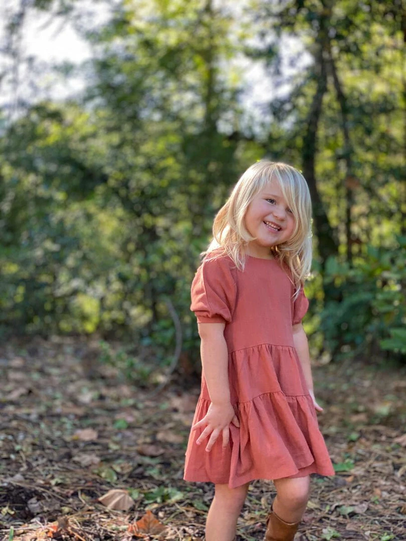 Budget π Girls Vignette Alice Persimmon π Dress β 3 Girls Vignette Alice Persimmon Dress