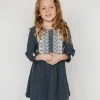 Outlet π Girls Ren & Rouge Lace Front Blue Muslin π Dress π₯° 1 Girls Ren & Rouge Lace Front Blue Muslin Dress