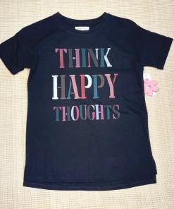 Paper Flower Think Happy Thoughts Shirt Tween
