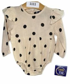 Emma Jean Kids Girls Emma Jean Tan & Black Dot Everly Bubble