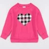Honeydew Pink Love Heart Sweatshirt