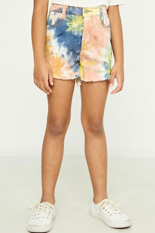 Budget π Tween Hayden Tie Dye Frayed Denim Short π― 6 Tween Hayden Tie Dye Frayed Denim Short