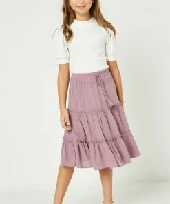 Tween Hayden Textured Puff Sleeve Top