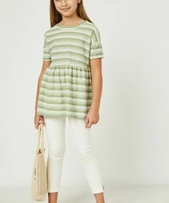 Hayden 3 Stripe Peplum Top