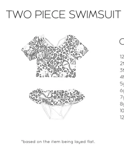 Blueberry Bay Silver Seaside Two Piece Swimsuit Girls