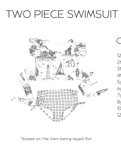Blueberry Bay Sweet Charlie 2 Piece Swimsuit Girls