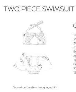 Girls Blueberry Bay Palmera Edge Two Piece Swimsuit