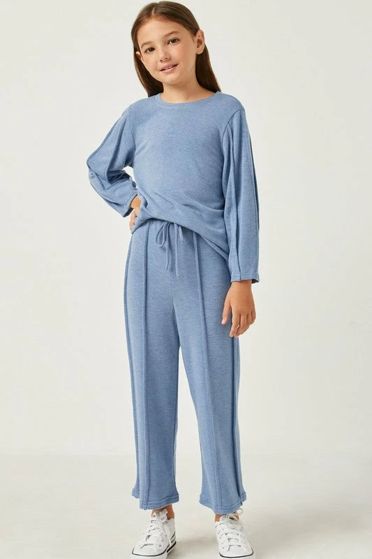 Deals π Hayden Brushed Terry Wide Leg Pant Set Tween π₯° 4 Hayden Brushed Terry Wide Leg Pant Set Tween