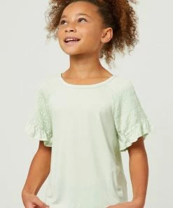Tween Hayden Smocked Shoulder Top