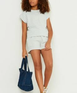 Hayden Textured Stripe Short Set