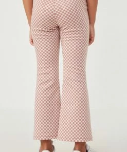 Tween Hayden Pink Checkerboard Pant