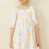 Hayden Cloudy Tie Dye Print Dress