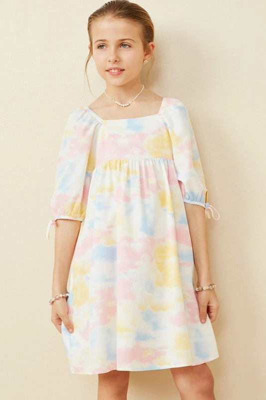 Coupon 😉 Hayden Cloudy Tie Dye Print 👗 Dress 😉 3 Hayden Cloudy Tie Dye Print Dress