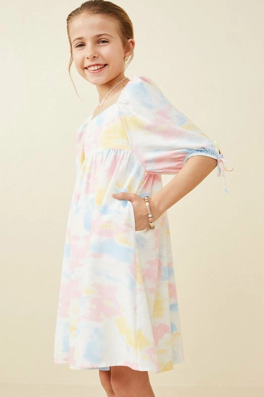 Coupon 😉 Hayden Cloudy Tie Dye Print 👗 Dress 😉 5 Hayden Cloudy Tie Dye Print Dress