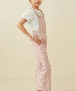 Hayden Ditsy Floral Bell Bottom Overalls Tween