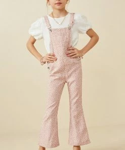 Hayden Ditsy Floral Bell Bottom Overalls Tween