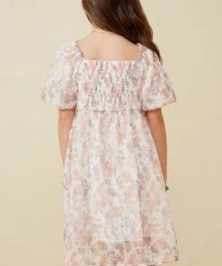 Hayden Haydne Watercolor Print Dress Tween