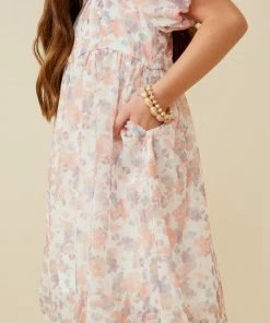 Hayden Haydne Watercolor Print Dress Tween