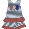 Banana Split Patriotic Popsicle Short Set Girls