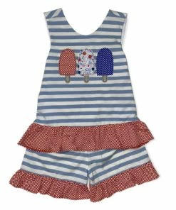 Banana Split Patriotic Popsicle Short Set Girls