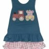 Banana Split Tractor & Pig Girls Short Set