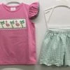 Banana Split Flamingo Smocked Short Set