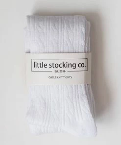 Little Stockings Company Girls Little Stockings Cable Knit Tights