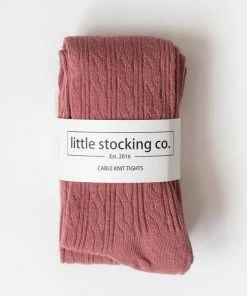 Little Stockings Company Girls Little Stockings Cable Knit Tights