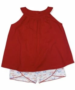 Banana Split Fish Frenzy Girls Short Set