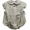 Banana Split Khaki Linen Bubble Baby Clothes