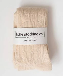 Little Stockings Company Girls Little Stockings Cable Knit Tights
