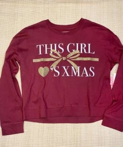 Paper Flower Christmas Girl Sweatshirt