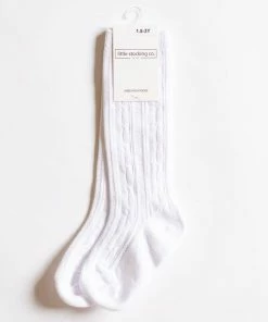 Girls Little Stockings Company Cable Knit Knee Sock
