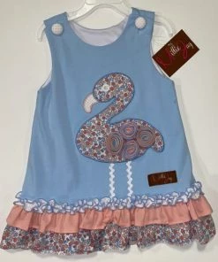 Millie Jay Fannie Flamingo Dress Girls