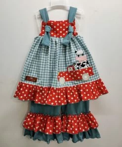 Girls Millie Jay Barn Yard Friends Ruffle Pant Set