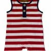 Boys Millie Jay Red Stripe Nolan Romper
