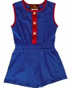 Millie Jay Royal Stripe Lilly Romper Girls