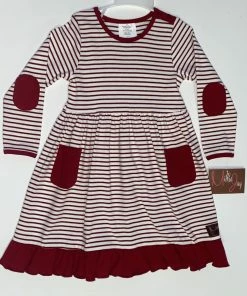 Millie Jay Madison Burgundy Dress Girls