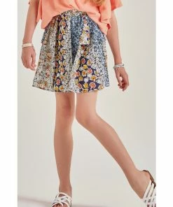 Good Girl Floral Print Double Tiered Skirt Tween