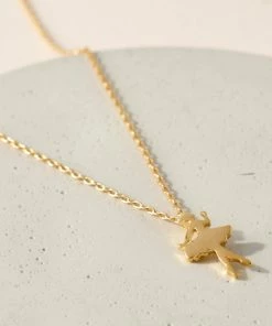 Avenue Z Ballerina Gold Charm Necklace