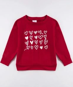 Honeydew Red Hearts Sweatshirt