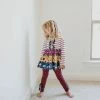 Girls Adorable Sweetness Winter Maroon Ruffle Pant Set