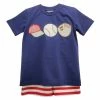 Three Sisters Baseball Boys Applique Short Set
