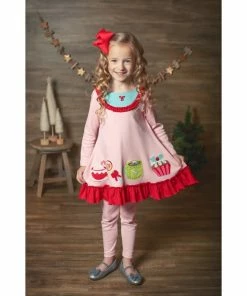 Lemon Loves Lime Holiday Sweets Ruffle Dress