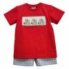 Three Sisters Fetch Boys Smocked Short Set