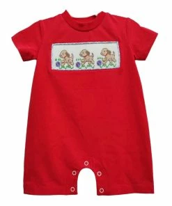 Three Sisters Fetch Smocked Boys Romper