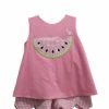 Three Sisters Pink Watermelon Slice Short Set Girls