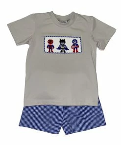 Three Sisters Superhero Boys Short Set